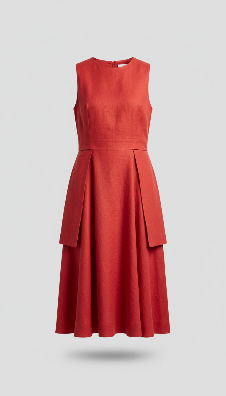 Transit Red modular midi dress